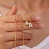 imageTurandoss Gold Heart Initial Necklace for Women  Dainty 18K Gold Plated Personalized Heart Letter Necklace Trendy Simple Cute Letter Necklace Gold Jewelry Birthday Gifts for Women GirlsS