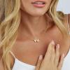 imageTurandoss Gold Heart Initial Necklace for Women  Dainty 18K Gold Plated Personalized Heart Letter Necklace Trendy Simple Cute Letter Necklace Gold Jewelry Birthday Gifts for Women GirlsG