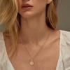 imageTurandoss Gold Layered Initial Necklaces for Women 14K Gold Plated Bar Necklace Handmade Layering Hexagon Letter Pendant Beads Chain Necklace Layered Necklaces for Women Gold Jewelry GiftsX