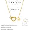 imageTurandoss Gold Necklaces for Women Trendy  Dainty 14K Gold Plated Knot Disc Initial AZ Necklace Personalized Cubic Zirconia Love Pendant Letter Initial Necklace Jewelry Gifts for Women HerB