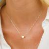 imageTurandoss Heart Initial Necklace for Women  14K Gold Filled Personalized Letter Necklace Tiny Initial Jewelry GiftQ