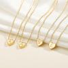 imageTurandoss Heart Initial Necklace for Women  14K Gold Filled Personalized Letter Necklace Tiny Initial Jewelry GiftV