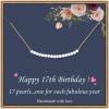 imageBirthday Gifts for Women Necklace  Pearl Pendant Necklace Gifts Happy Birthday Jewelry17th