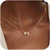imageTurandoss Gold Heart Initial Necklace for Women  Dainty 18K Gold Plated Personalized Heart Letter Necklace Trendy Simple Cute Letter Necklace Gold Jewelry Birthday Gifts for Women GirlsS