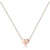 imageTurandoss Tiny Heart Initial Necklaces for Girls  14K Rose Gold Filled Heart Pendant Handmade Dainty Heart Letter Initial Necklaces for Teen Girls Jewelry GiftsG