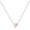 imageTurandoss Tiny Heart Initial Necklaces for Girls  14K Rose Gold Filled Heart Pendant Handmade Dainty Heart Letter Initial Necklaces for Teen Girls Jewelry GiftsE