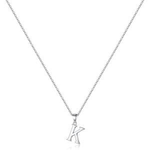 imageS925 Sterling Silver Initial Necklaces for Women Dainty Hypoallergenic Initial Necklace Letter Initial Pendant S925 Sterling Silver initial Necklace for Women Jewelry GiftsK