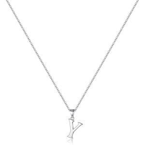 imageS925 Sterling Silver Initial Necklaces for Women Dainty Hypoallergenic Initial Necklace Letter Initial Pendant S925 Sterling Silver initial Necklace for Women Jewelry GiftsY