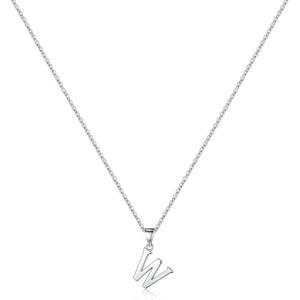 imageS925 Sterling Silver Initial Necklaces for Women Dainty Hypoallergenic Initial Necklace Letter Initial Pendant S925 Sterling Silver initial Necklace for Women Jewelry GiftsW