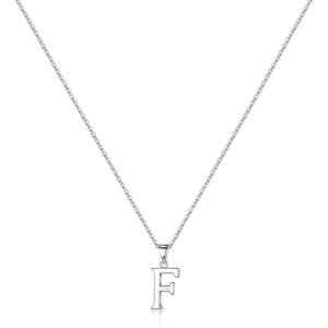imageS925 Sterling Silver Initial Necklaces for Women Dainty Hypoallergenic Initial Necklace Letter Initial Pendant S925 Sterling Silver initial Necklace for Women Jewelry GiftsF