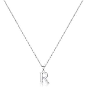 imageS925 Sterling Silver Initial Necklaces for Women Dainty Hypoallergenic Initial Necklace Letter Initial Pendant S925 Sterling Silver initial Necklace for Women Jewelry GiftsR