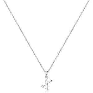 imageS925 Sterling Silver Initial Necklaces for Women Dainty Hypoallergenic Initial Necklace Letter Initial Pendant S925 Sterling Silver initial Necklace for Women Jewelry GiftsX