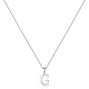 imageS925 Sterling Silver Initial Necklaces for Women Dainty Hypoallergenic Initial Necklace Letter Initial Pendant S925 Sterling Silver initial Necklace for Women Jewelry GiftsG