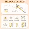 imageTurandoss 14K Gold Plated Hoop Earring for Women Hypoallergenic Flat Back Earrings Stud ampamp Hoop Earrings Stacks Cartilage Earring Set for Multiple Piercing14K Gold Plated