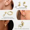 imageTurandoss 14K Gold Plated Huggie Hoop Earrings Sets for Women Small Stud Earring Hypoallergenic Gold Earrings Stacks for Multiple Piercings Jewelry Gifts14K Gold Plated