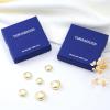 imageTurandoss Gold Earrings Set for Women Trendy  14K Gold Plated Hoops Huggie Cubic Zirconia Earrings Dainty Hoop Hypoallergenic Dangle Drop Earring Set for Multiple PiercingBasic hoop earrings