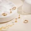 imageTurandoss Gold Hoop Earrings for Women 14k Gold Plated Hypoallergenic Cartilage Earrings for Women Flat Back Earring Sets for Multiple Piercing14K Gold Plated