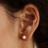 imageTurandoss Gold Pearl Earrings for Women Trendy  14K Gold Plated Hypoallergenic Pearl Stud Earrings Huggie Drop Dangle Earring Bridesmaid Wedding Jewelry Gifts for Women GirlsPearl Gold Stud Earrings