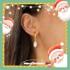 imageTurandoss Gold Pearl Earrings for Women Trendy  14K Gold Plated Hypoallergenic Pearl Stud Earrings Huggie Drop Dangle Earring Bridesmaid Wedding Jewelry Gifts for Women GirlsPearl Hoop Earrings