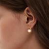 imageTurandoss Gold Pearl Earrings for Women Trendy  14K Gold Plated Hypoallergenic Pearl Stud Earrings Huggie Drop Dangle Earring Bridesmaid Wedding Jewelry Gifts for Women GirlsPearl Drop Earrings