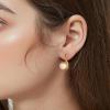 imageTurandoss Gold Pearl Earrings for Women Trendy  14K Gold Plated Hypoallergenic Pearl Stud Earrings Huggie Drop Dangle Earring Bridesmaid Wedding Jewelry Gifts for Women GirlsPearl Drop Earrings