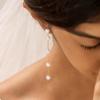 imageTurandoss Gold Pearl Earrings for Women Trendy  14K Gold Plated Hypoallergenic Pearl Stud Earrings Huggie Drop Dangle Earring Bridesmaid Wedding Jewelry Gifts for Women GirlsLong Pearl Dangle Earrings