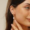 imageTurandoss Gold Pearl Earrings for Women Trendy  14K Gold Plated Hypoallergenic Pearl Stud Earrings Huggie Drop Dangle Earring Bridesmaid Wedding Jewelry Gifts for Women GirlsDangle Pearl Earrings