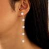 imageTurandoss Gold Pearl Earrings for Women Trendy  14K Gold Plated Hypoallergenic Pearl Stud Earrings Huggie Drop Dangle Earring Bridesmaid Wedding Jewelry Gifts for Women GirlsLong Pearl Dangle Earrings