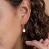 imageTurandoss Gold Pearl Earrings for Women Trendy  14K Gold Plated Hypoallergenic Pearl Stud Earrings Huggie Drop Dangle Earring Bridesmaid Wedding Jewelry Gifts for Women GirlsDangle Pearl Earrings
