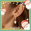 imageTurandoss Gold Pearl Earrings for Women Trendy  14K Gold Plated Hypoallergenic Pearl Stud Earrings Huggie Drop Dangle Earring Bridesmaid Wedding Jewelry Gifts for Women GirlsPearl Hoop Earrings