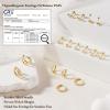 imageTurandoss Small Hoop Earrings for Women 8 Pairs Hypoallergenic Dainty Earring Stacks Sets Cartilage Earrings for Multiple Piercing Piercing Jewelry14K Gold Plated
