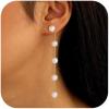 Long Pearl Dangle Earrings
