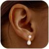 Double Pearl Dangle Earrings