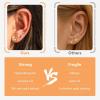 imageTurandoss Flat Back Earrings Hypoallergenic for Women Teen Girls  Personalized 3 Pairs Stud Cartilage Earrings for Sensitive Ears Women 14K Gold Plated Heart Initial AZ Earring Set JewelryA