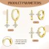 imageTurandoss Hoop Earrings Set for Women14K Gold Plated Hypoallergenic Stud ampamp Hoop Earrings Trendy Earring Stacks for Multiple PiercingGold4