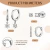 imageTurandoss Hoop Earrings Set for Women14K Gold Plated Hypoallergenic Stud ampamp Hoop Earrings Trendy Earring Stacks for Multiple PiercingSilver3