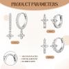 imageTurandoss Hoop Earrings Set for Women14K Gold Plated Hypoallergenic Stud ampamp Hoop Earrings Trendy Earring Stacks for Multiple PiercingSilver4