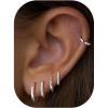 imageTurandoss Gold Hoop Earrings for Women Hypoallergenic 14K Gold Huggie Earrings Cartilage Earrings for Multiple Piercing Hoop Earrings for WomenSilver Hoop