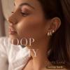 image:imageTurandoss Gold Hoop Earrings for Women 14K Gold Plated Hypoallergenic Small Gold Hoops Dainty Cartilage Huggie Earring Stacks for Multiple Piercings Jewelry Gifts Earring Sets for Women Trendy14K Gold Plated