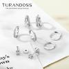 image:imageTurandoss Gold Hoop Earrings for Women 14K Gold Plated Hypoallergenic Small Gold Hoops Dainty Cartilage Huggie Earring Stacks for Multiple Piercings Jewelry Gifts Earring Sets for Women TrendySilver Plated