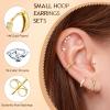 image:imageTurandoss 7 Pairs Gold Earrings for Women  Hypoallergenic 14K Gold Plated Stud amp Hoop Cartilage Earring Sets Lightweight Helix Lobe Tragus Conch Earrings for Women14K Gold Plated