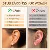 image:imageTurandoss 7 Pairs Gold Earrings for Women  Hypoallergenic 14K Gold Plated Stud amp Hoop Cartilage Earring Sets Lightweight Helix Lobe Tragus Conch Earrings for Women14K Gold Plated