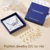 image:imageTurandoss 7 Pairs Gold Earrings for Women  Hypoallergenic 14K Gold Plated Stud amp Hoop Cartilage Earring Sets Lightweight Helix Lobe Tragus Conch Earrings for Women14K Gold Plated