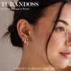 image:imageTurandoss Gold Hoop Earrings for Women Hypoallergenic 14K Gold Plated Cartilage Stud Hoop Earrings for Multiple Piercing 5ACZ Gold Earrings for WomenGold