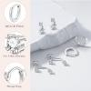 image:imageTurandoss Gold Hoop Earrings for Women Hypoallergenic 14K Gold Plated Cartilage Stud Hoop Earrings for Multiple Piercing 5ACZ Gold Earrings for WomenSilver
