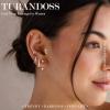 image:imageTurandoss Gold Hoop Earrings for Women Hypoallergenic 14K Gold Plated Cartilage Stud Hoop Earrings for Multiple Piercing 5ACZ Gold Earrings for WomenSilver