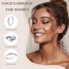 image:imageTurandoss Gold Hoop Earrings for Women Hypoallergenic 14K Gold Plated Hoop Earrings Cartilage Earring Sets for Multiple Piercing Gold Hoop Earrings for WomenSilver Plated
