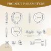 image:imageTurandoss Gold Hoop Earrings for Women Hypoallergenic 14K Gold Plated Hoop Earrings Cartilage Earring Sets for Multiple Piercing Gold Hoop Earrings for WomenSilver Plated