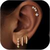 image:imageTurandoss Gold Hoop Earrings for Women Hypoallergenic 14K Gold Plated Hoop Earrings Cartilage Earring Sets for Multiple Piercing Gold Hoop Earrings for Women14K Gold Plated