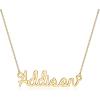 image:imageTurandoss Custom Name Necklace Personalized 14K Gold Plated Name Pendant Necklace Dainty Name Necklace Personalized Jewelry Gifts for WomenAddison